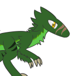 green velociraptor lad