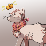 scarf cat feels royal