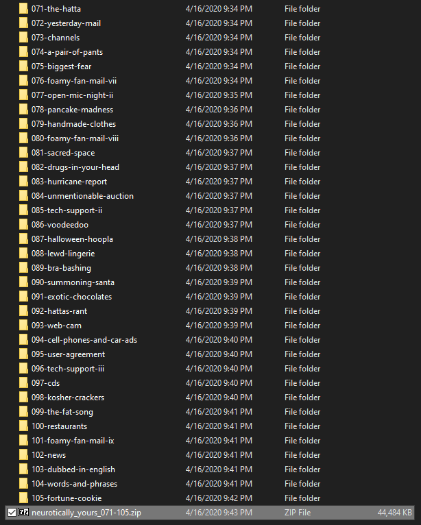 Many, many folders