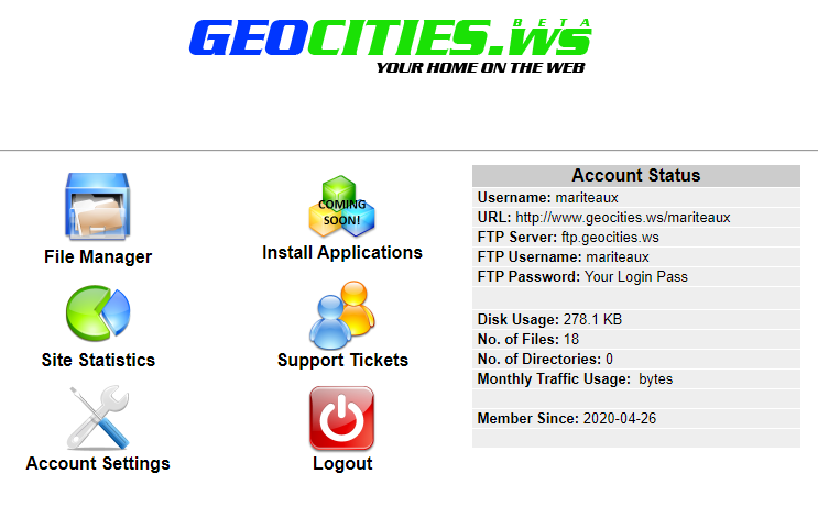 Geocities.ws' members section