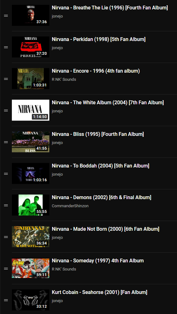 Increasingly absurd fan-made Nirvana albums