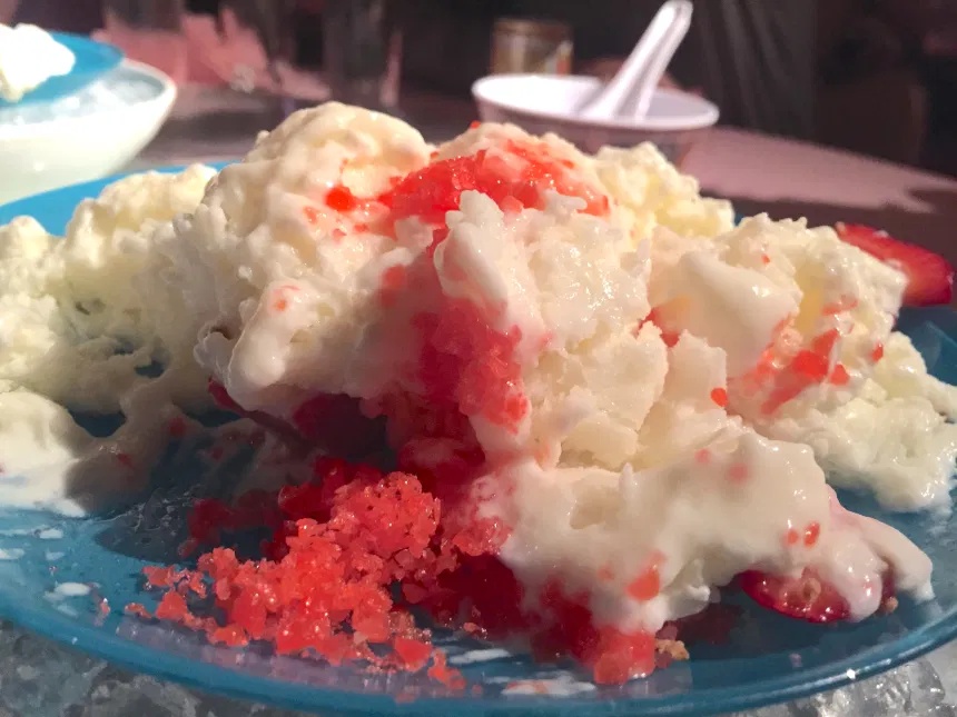 Pop Rock–smothered coconut shaved ice