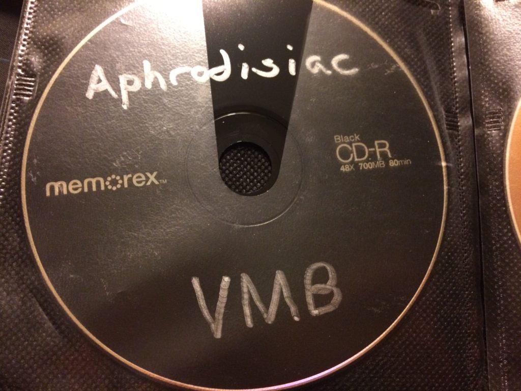 My master copy of the Various Murky Basements CD-R