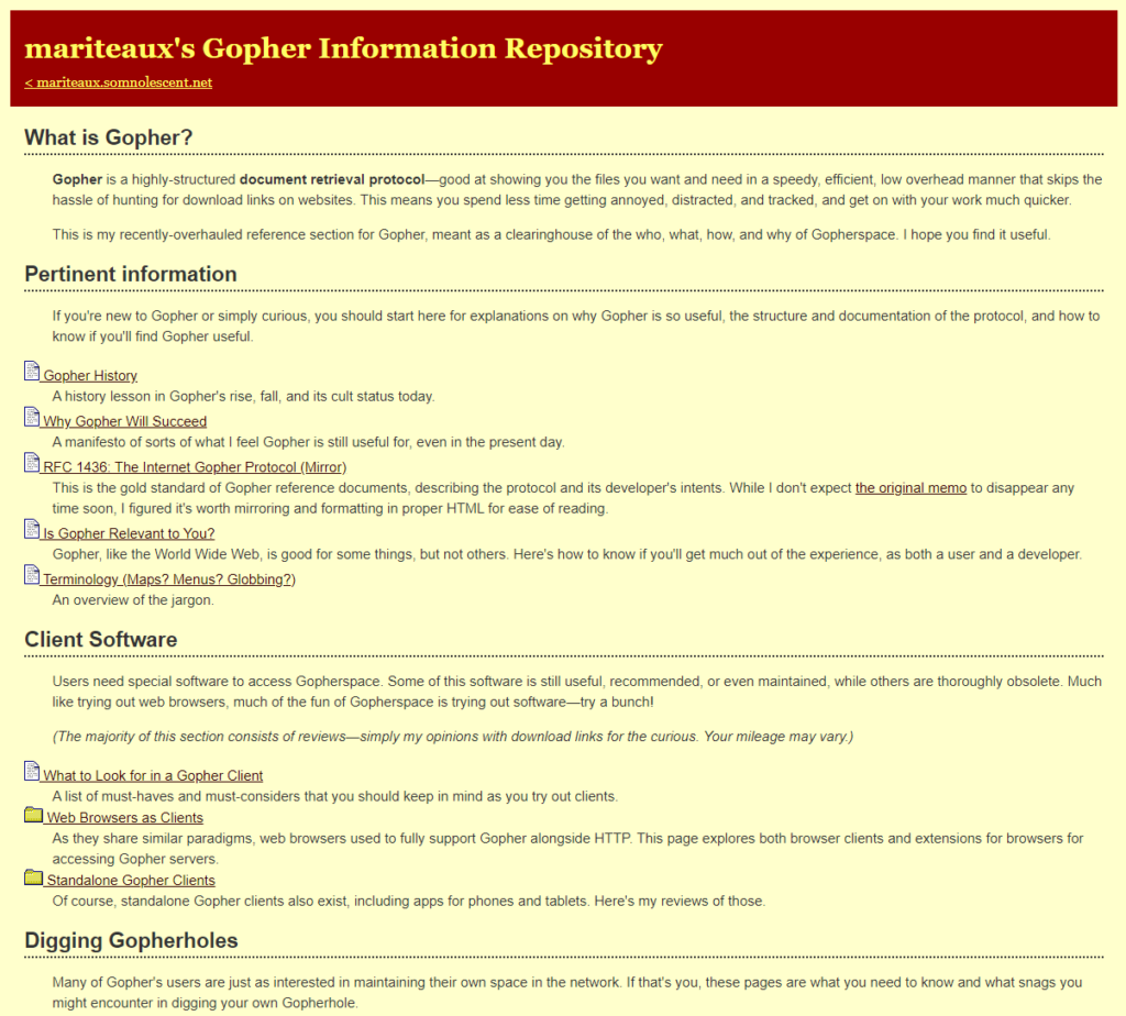 The new-and-improved Gopher Information Repository
