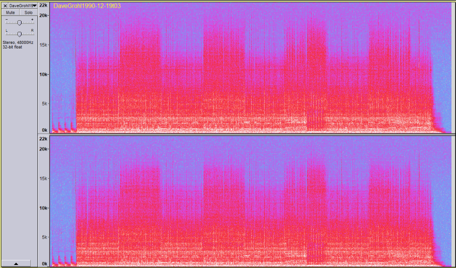 A spectrogram view of "Throwing Needles"