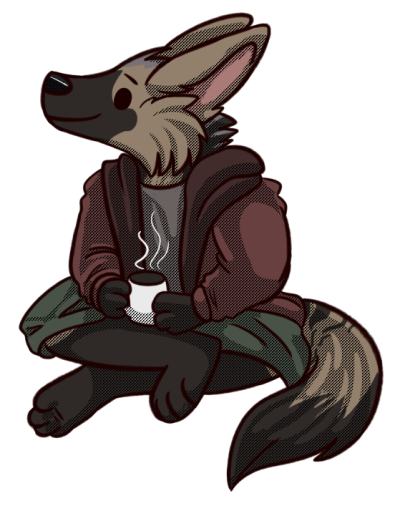 blessed aardwolf has a hot cocoa