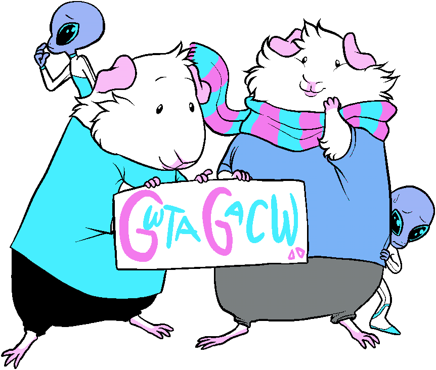 two guinea pigs and aliens goin GWTA GACW biche!!