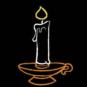 a candle burns brightly...