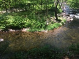 The water from the cliff, plus an island nearby