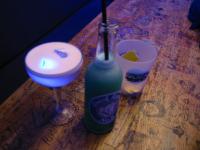 Our drinks on a well-doodled table