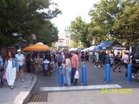 The main stage and vendor alley of Stroudfest