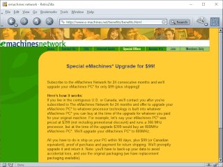 Special eMachines upgrade offer