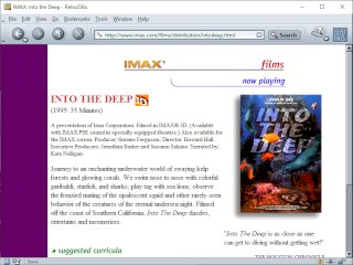 Information on the IMAX film Into the Deep