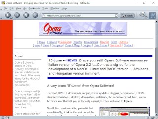 Opera Software's home page