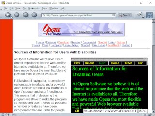 Opera's advertising on being accessible
