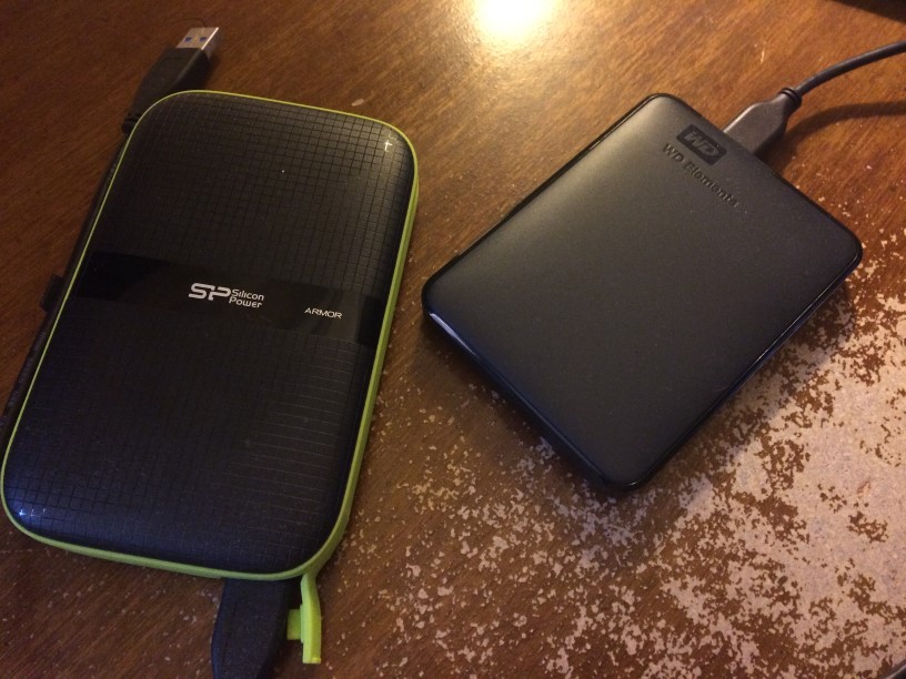 Two external hard drives